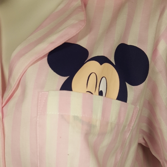 Mickey Mouse Bubblegum Stripped Fancy Pajama Set - Picture 11 of 11
